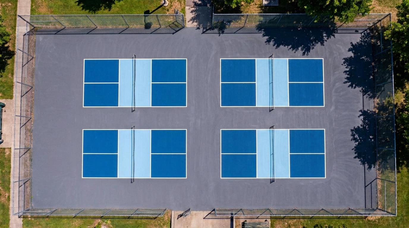 Finished pickleball court after conversion